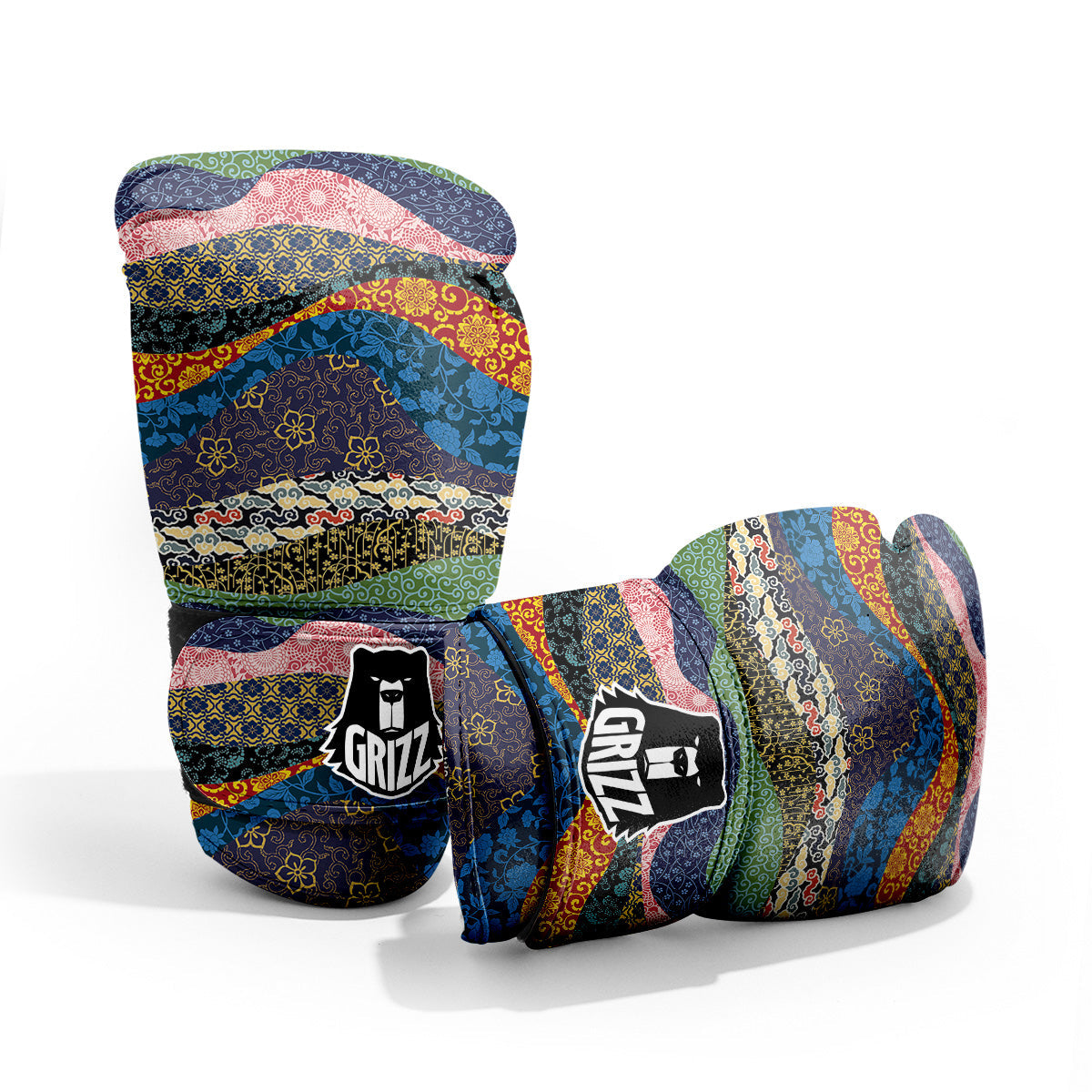 Chinese Fabric Art Print Pattern Pro Boxing Glove