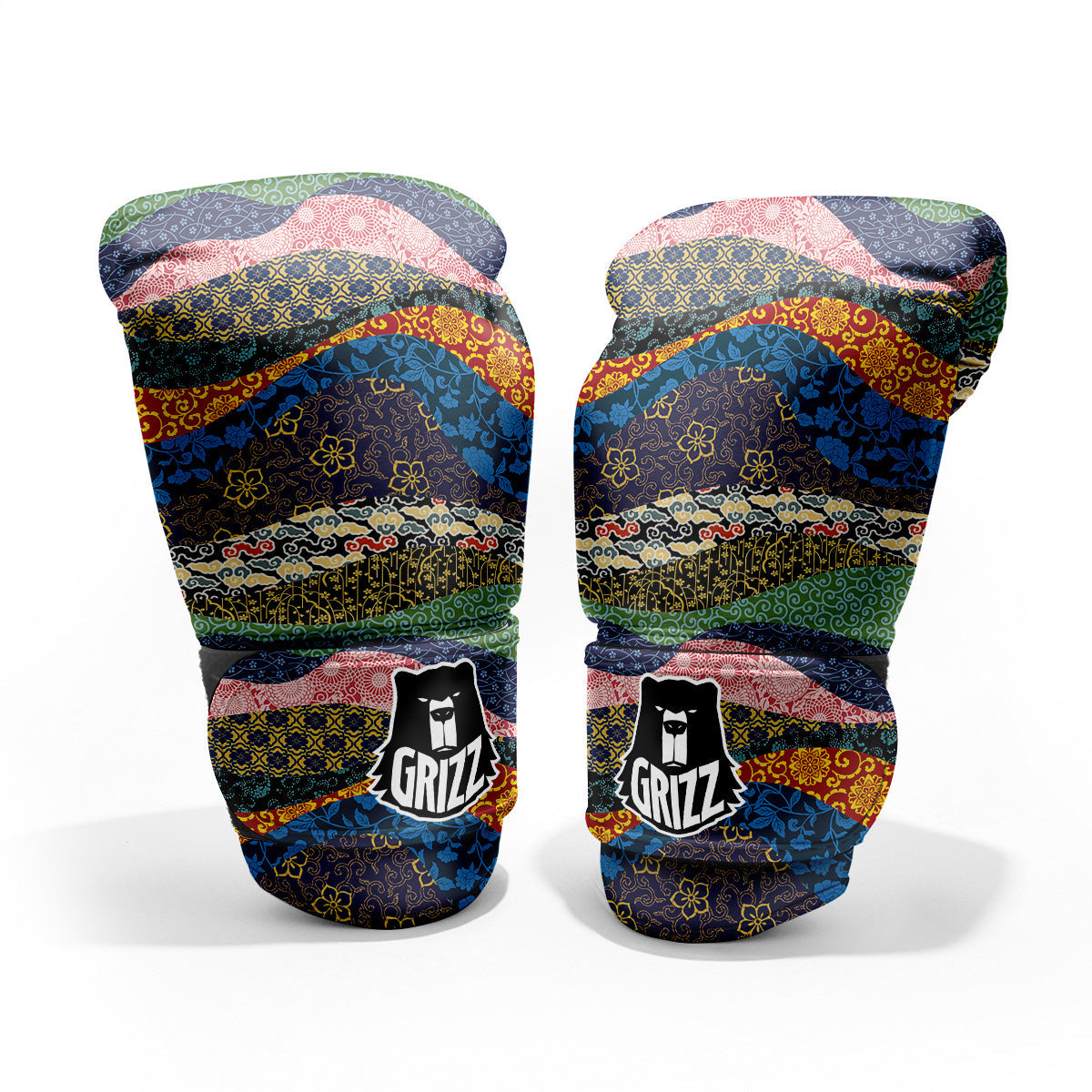 Chinese Fabric Art Print Pattern Pro Boxing Glove