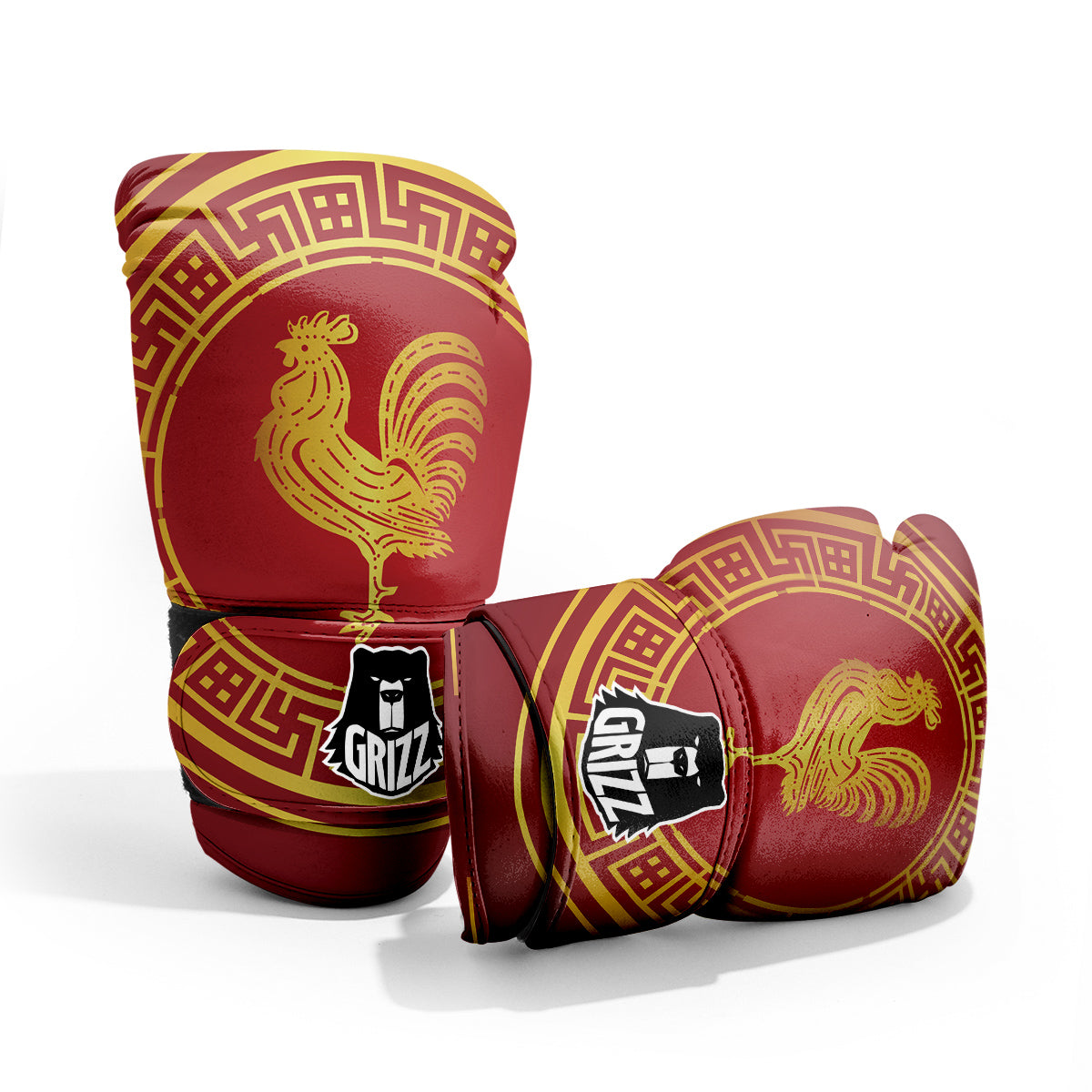 Chinese New Year Rooster Print Pro Boxing Glove