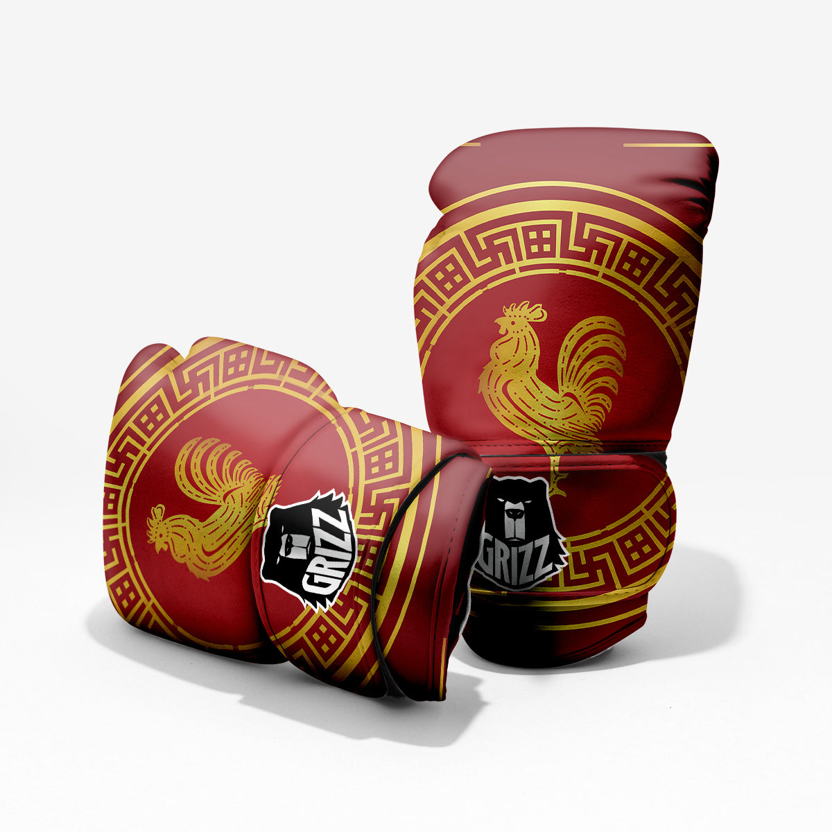 Chinese New Year Rooster Print Pro Boxing Glove
