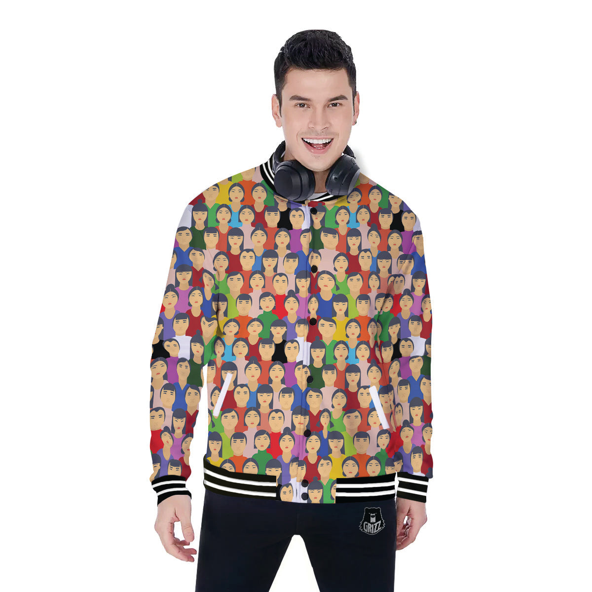 Chinese People Colorful Print Pattern Baseball Jacket – Grizzshopping chinese-people-colorful-print-pattern-baseball-jacket-grizzshopping