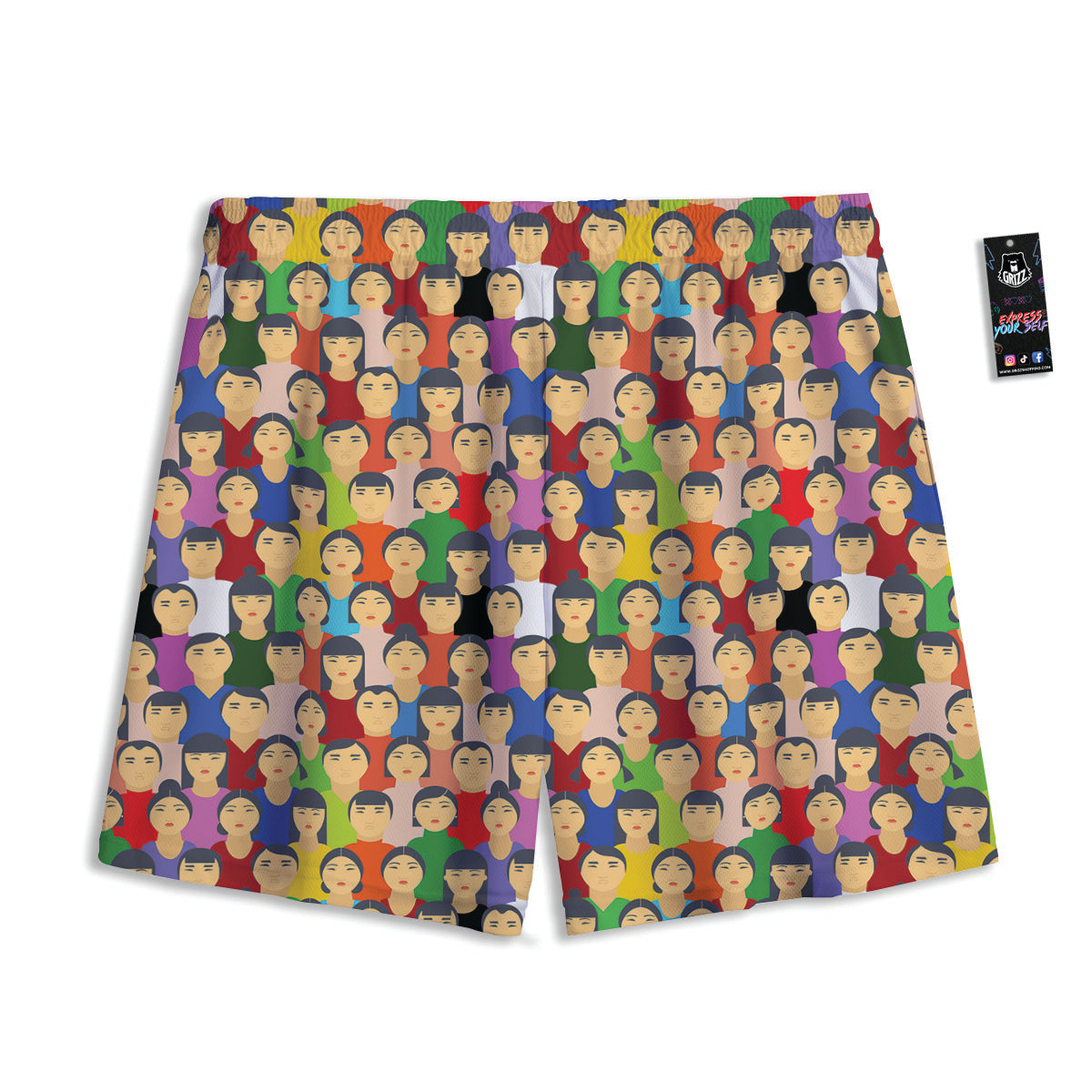 Flower Girly Spring Print Pattern Mesh Shorts