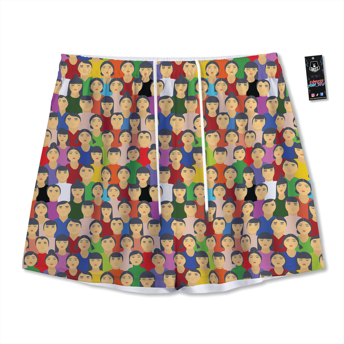 Flower Girly Spring Print Pattern Mesh Shorts