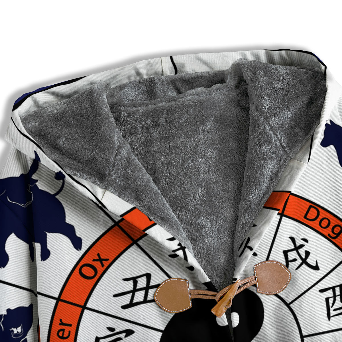 Chinese Zodiac Signs Yin Yang Print Men's Windbreaker Jacket-grizzshop