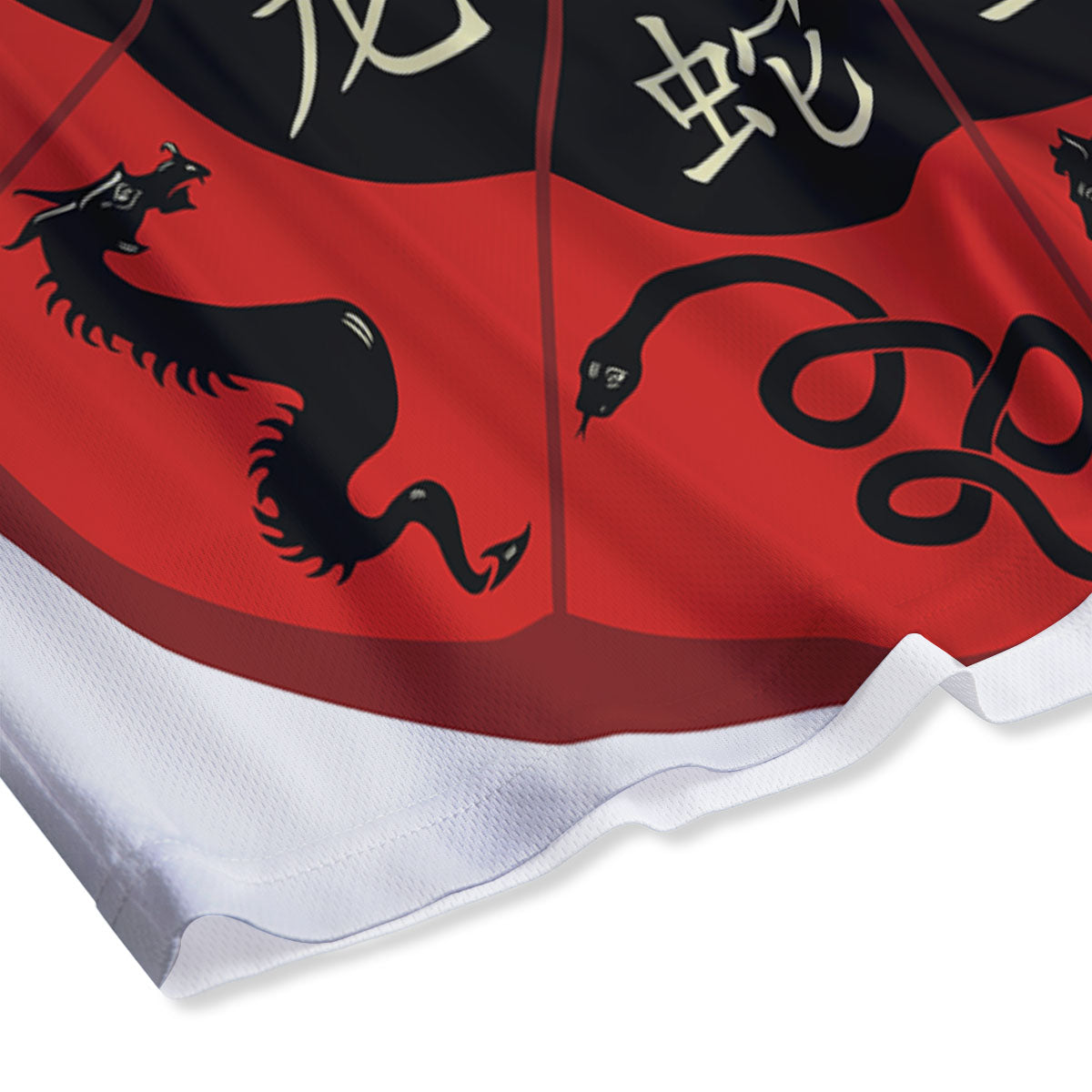 Chinese Zodiac Wheel Yin Yang Print Mesh Shorts