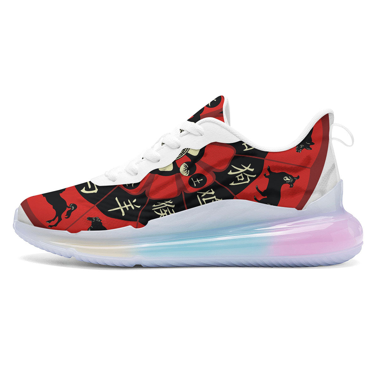 Chinese Zodiac Wheel Yin Yang Print Running Sneakers-grizzshop