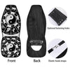 Chinese Zodiac White And Black Print Car Seat Covers-grizzshop