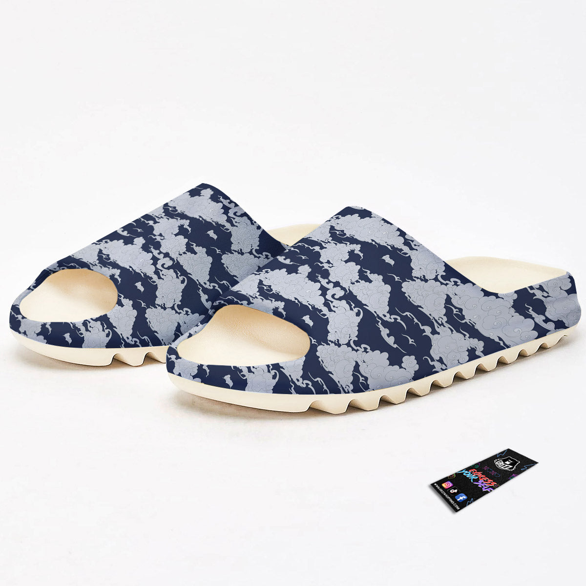 Chinese Cloud Print Pattern Sandals-grizzshop