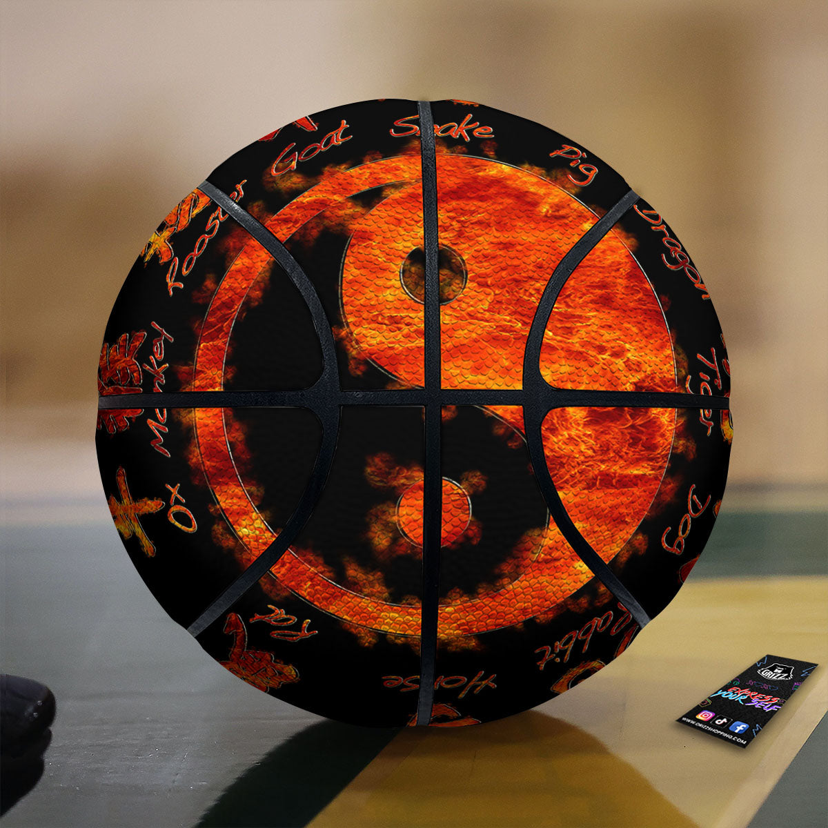Chakra Manipura Mandala Print Basketball