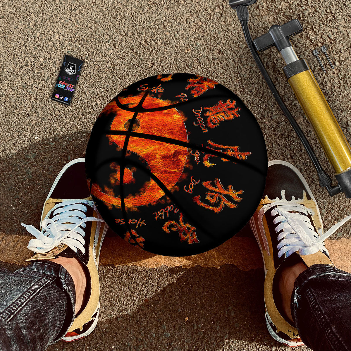 Chakra Manipura Mandala Print Basketball