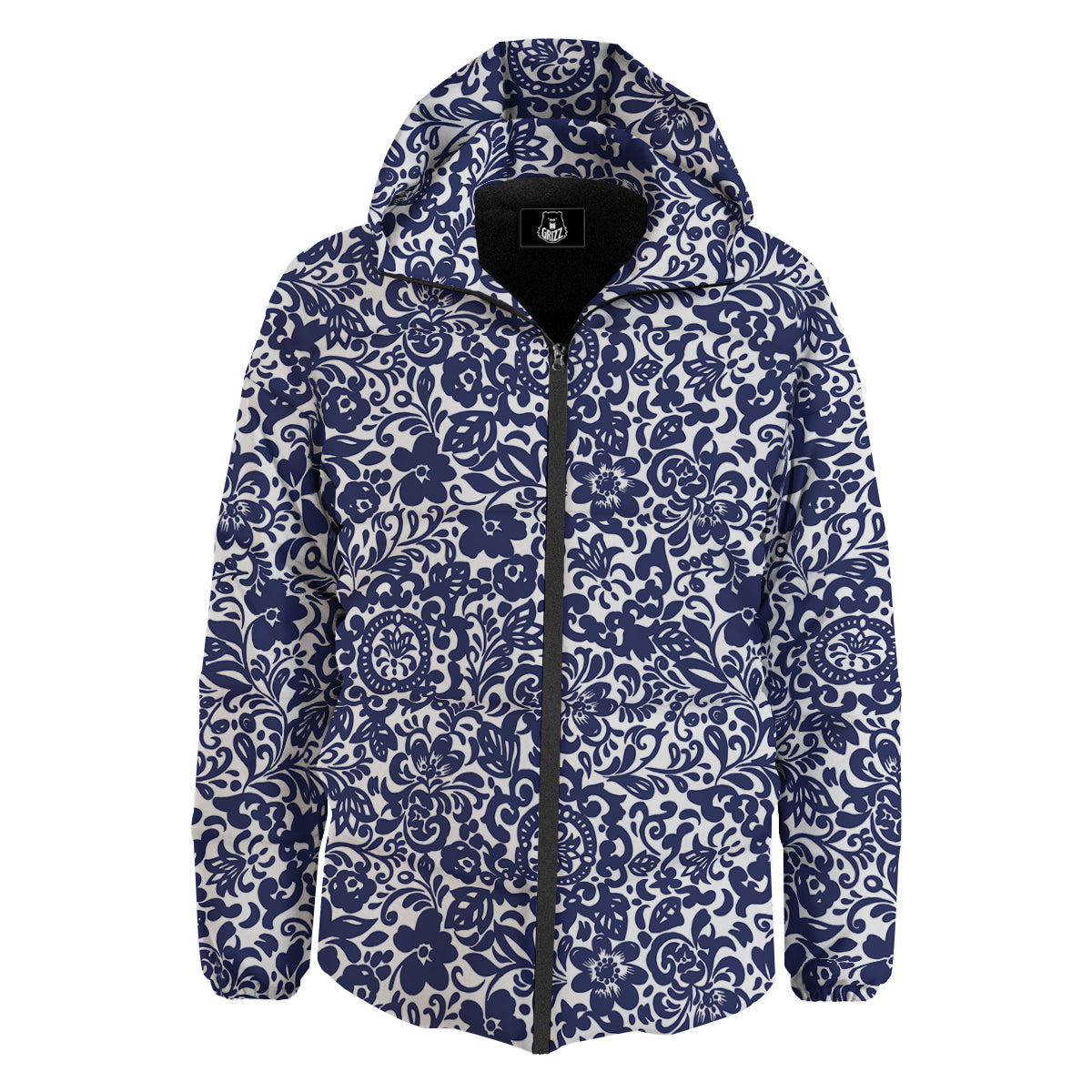 Chintz Floral Print Pattern Down Jacket-grizzshop