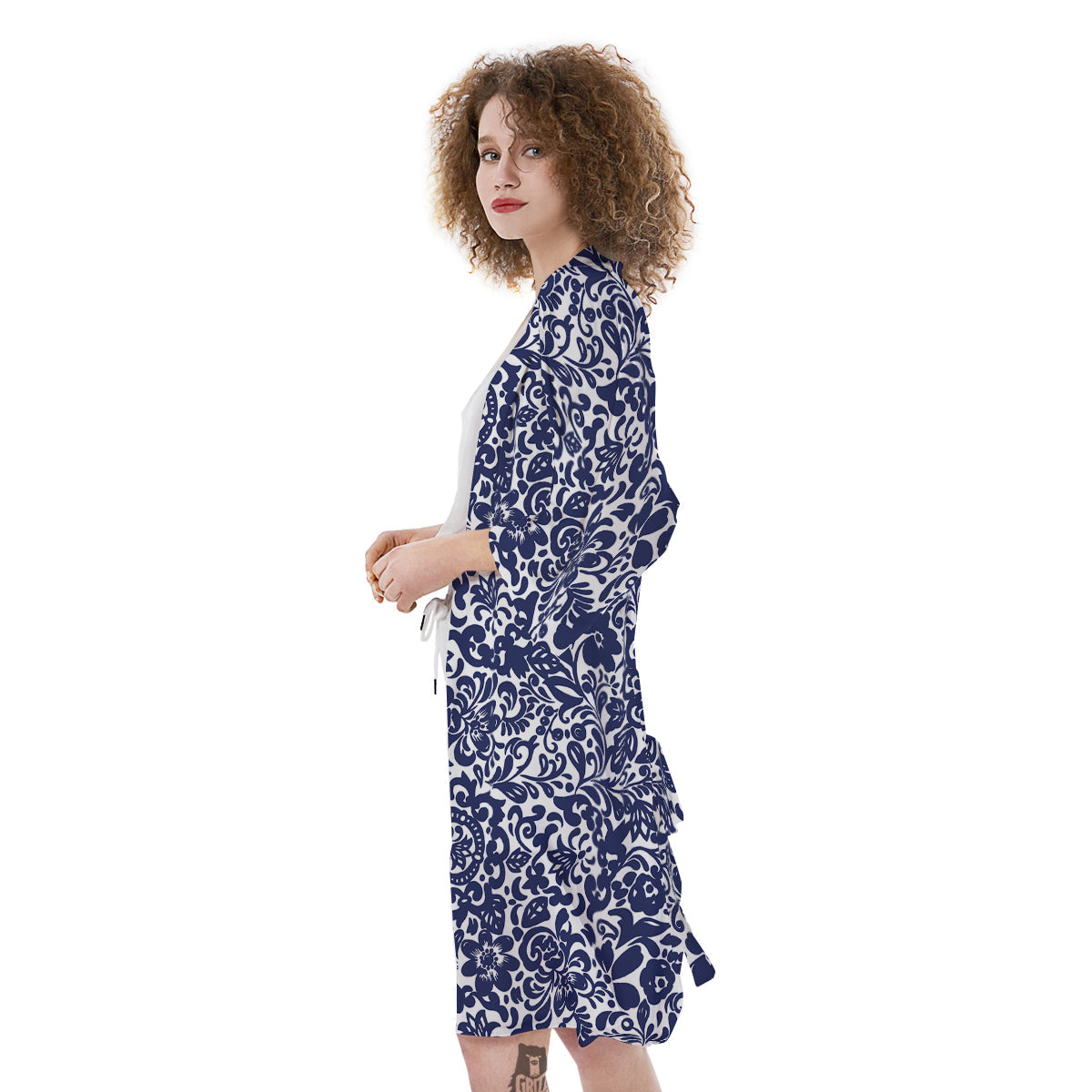 Chintz Floral Print Pattern Kimono-grizzshop