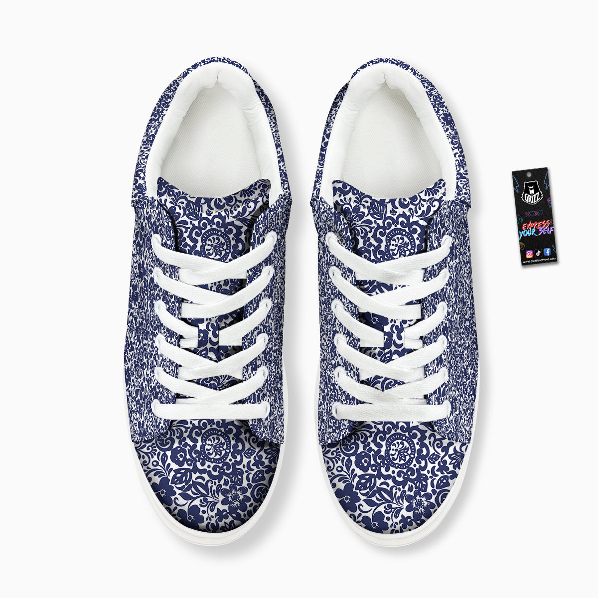 Chintz Floral Print Pattern Platform Shoes-grizzshop