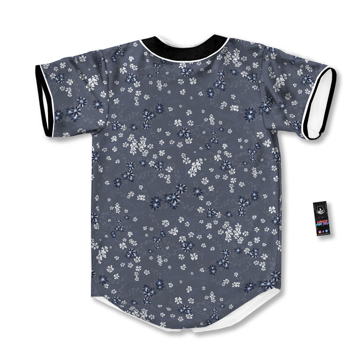 Chintz Floral Vintage Print Pattern Baseball Jersey-grizzshop