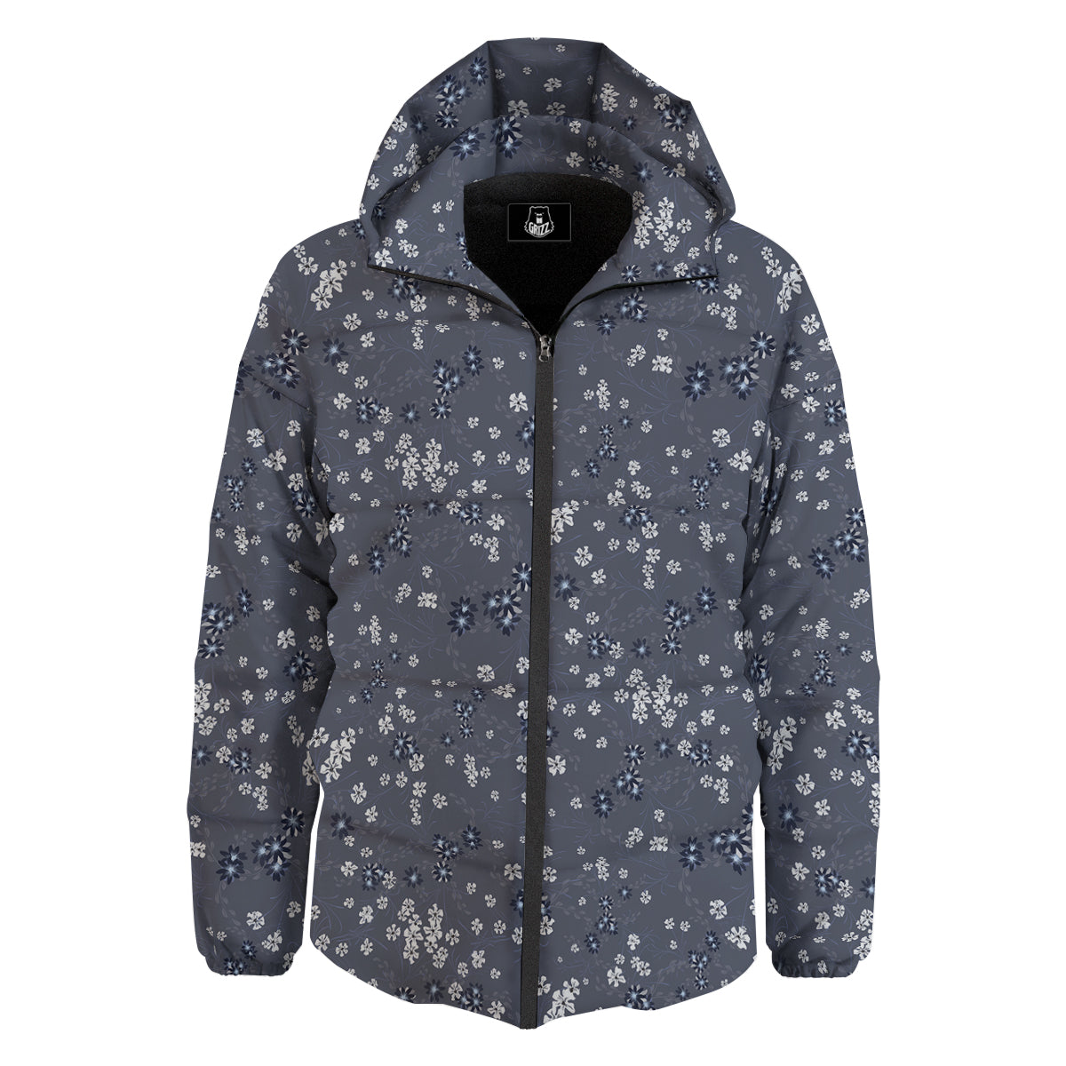 Chintz Floral Vintage Print Pattern Down Jacket-grizzshop