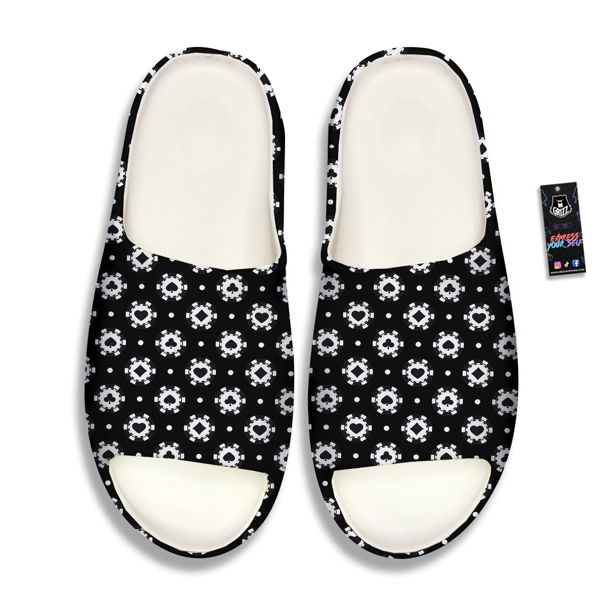 Chip And Casino Print Pattern Sandals-grizzshop