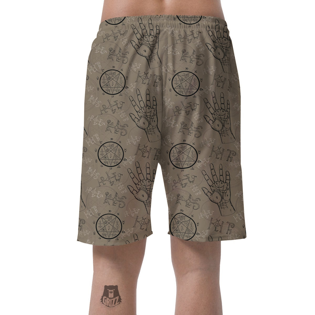 Chiromancy Gothic Witch Men's Shorts-grizzshop