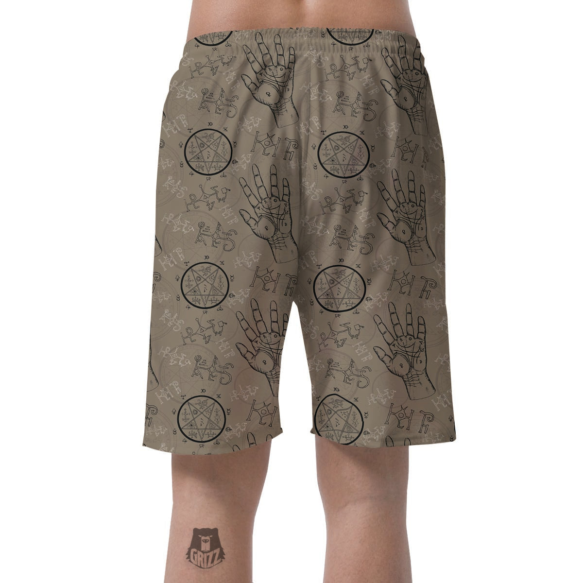 Chiromancy Gothic Witch Men's Shorts-grizzshop