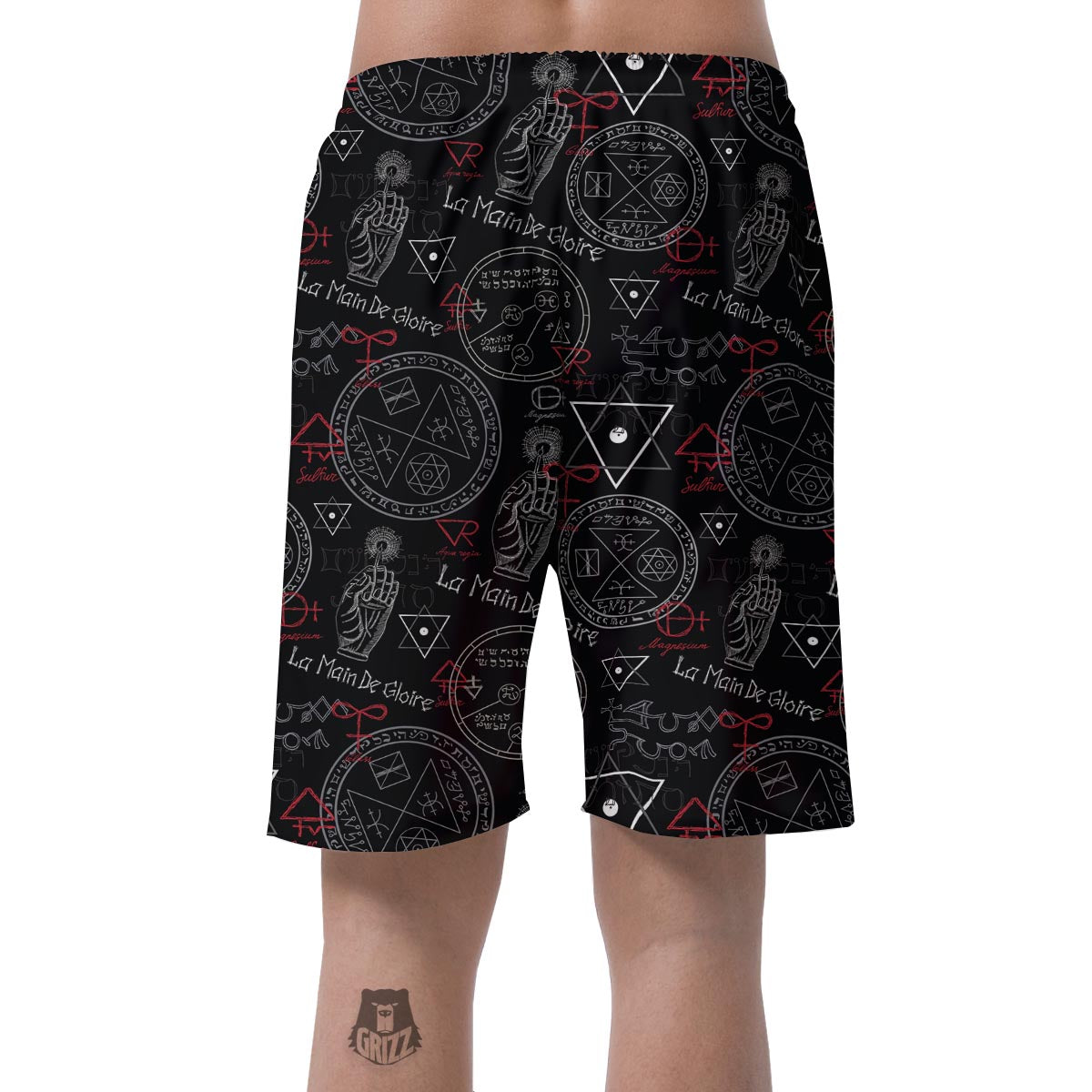 Chiromancy Symbol Gothic Witch Men's Shorts-grizzshop