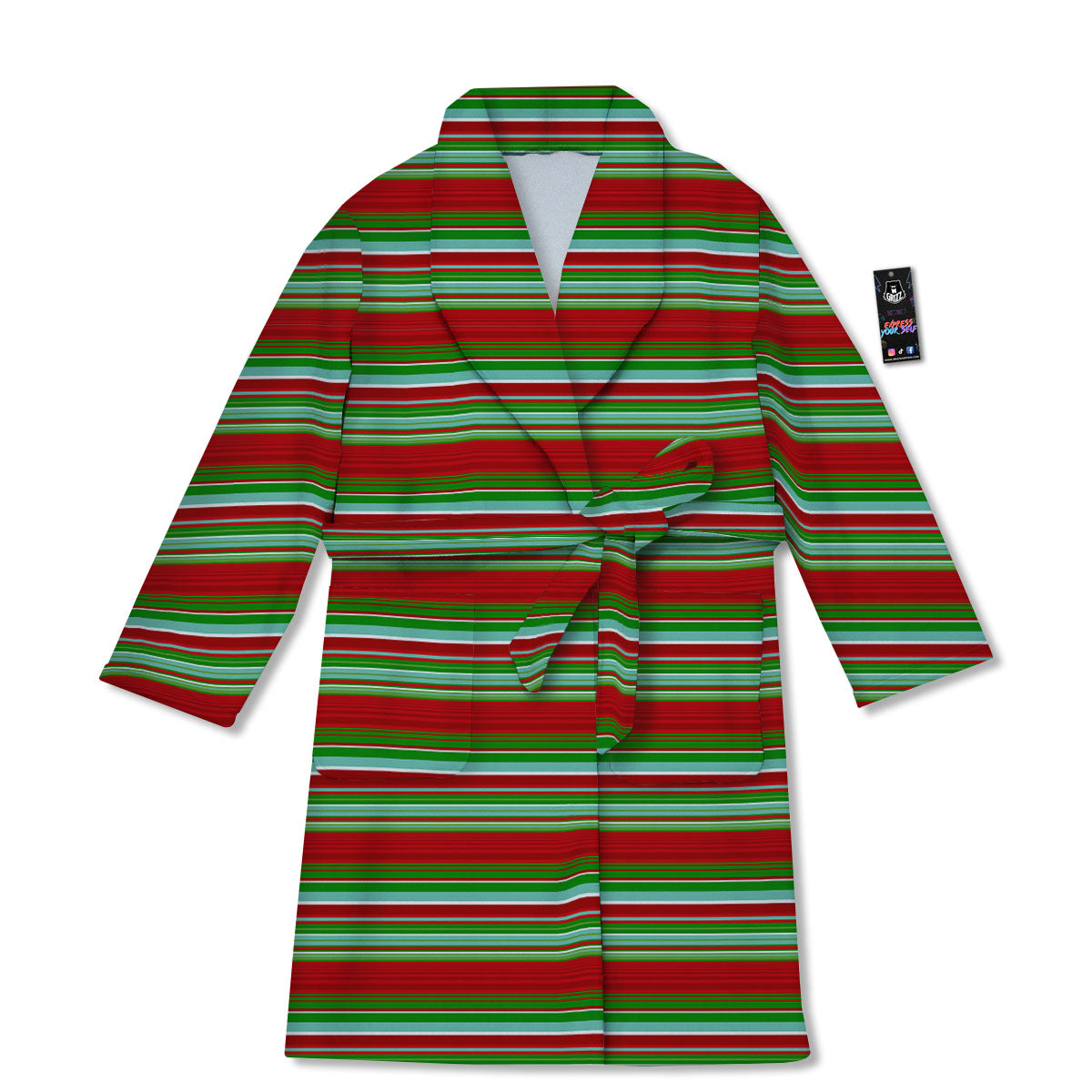 Chirstmas Serape Ethnic Mexican Print Pattern Bathrobe-grizzshop