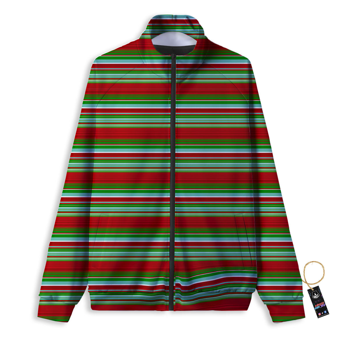Chirstmas Serape Ethnic Mexican Print Pattern Track Jacket-grizzshop