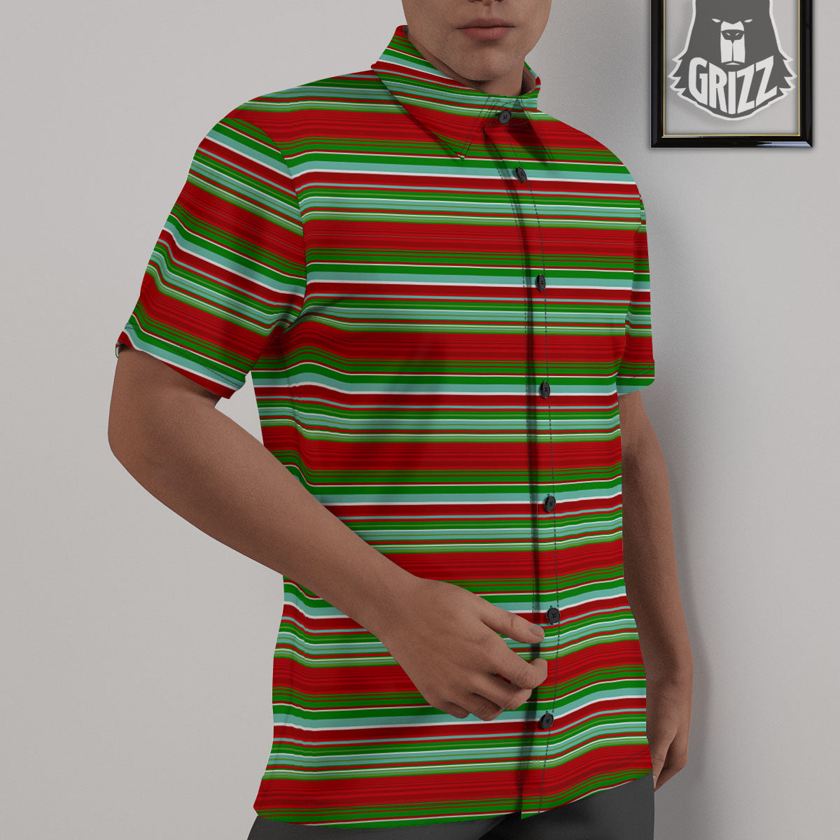 Chirstmas Serape Ethnic Mexican Print Pattern Untucked Shirts-grizzshop