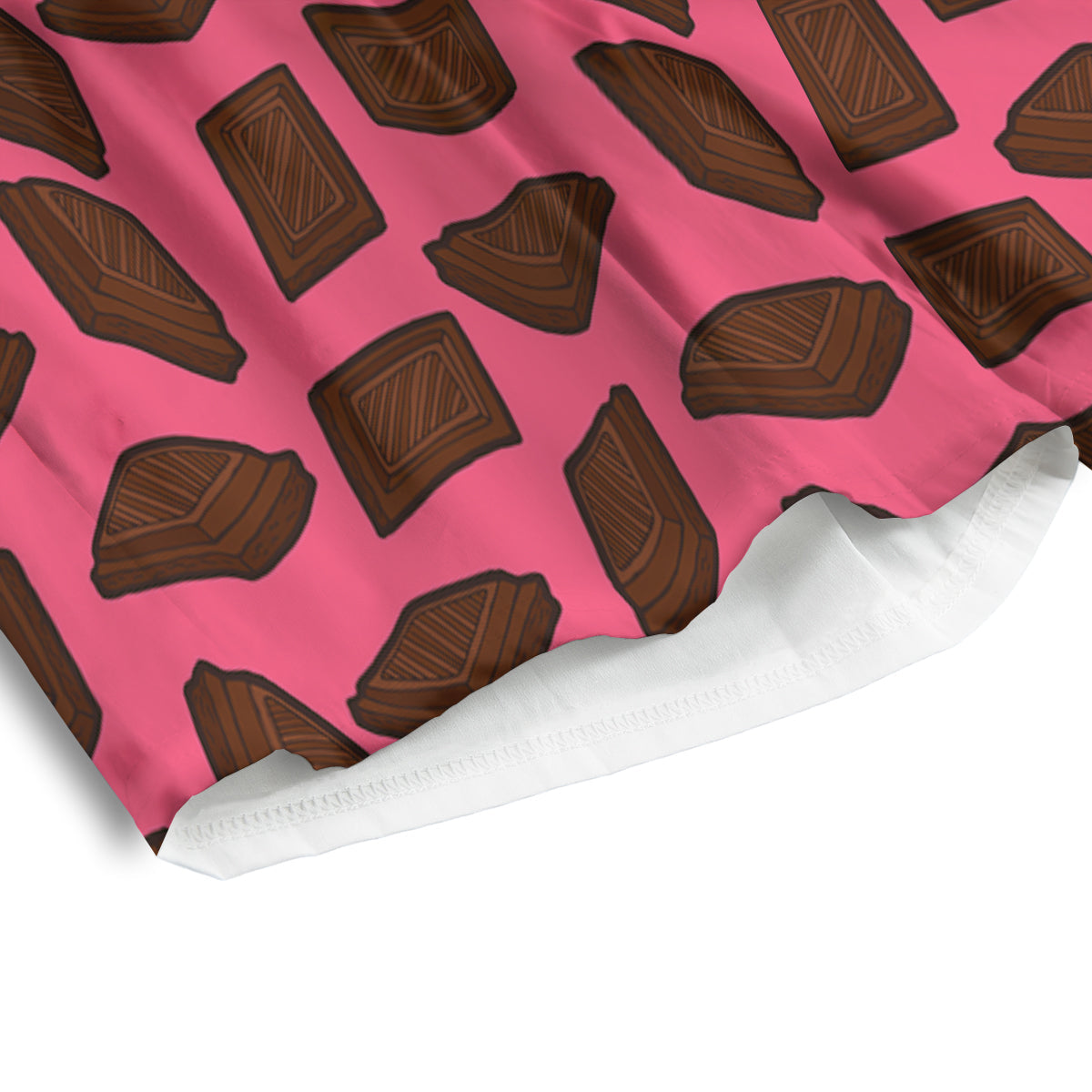 Chocolate And Pink Print Pattern Men's Athletic Shorts