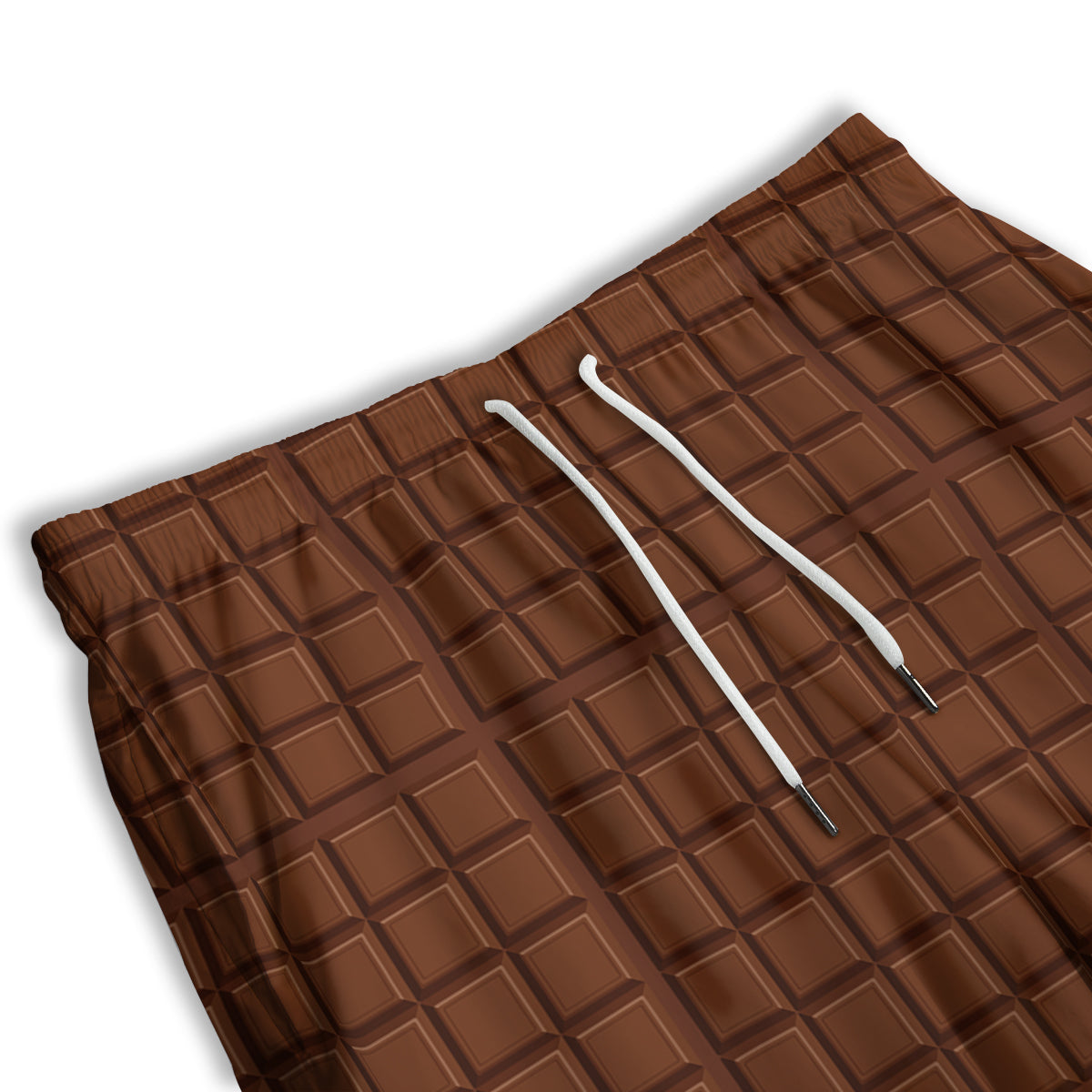 Chocolate Bar Brown Print Pattern Men's Athletic Shorts