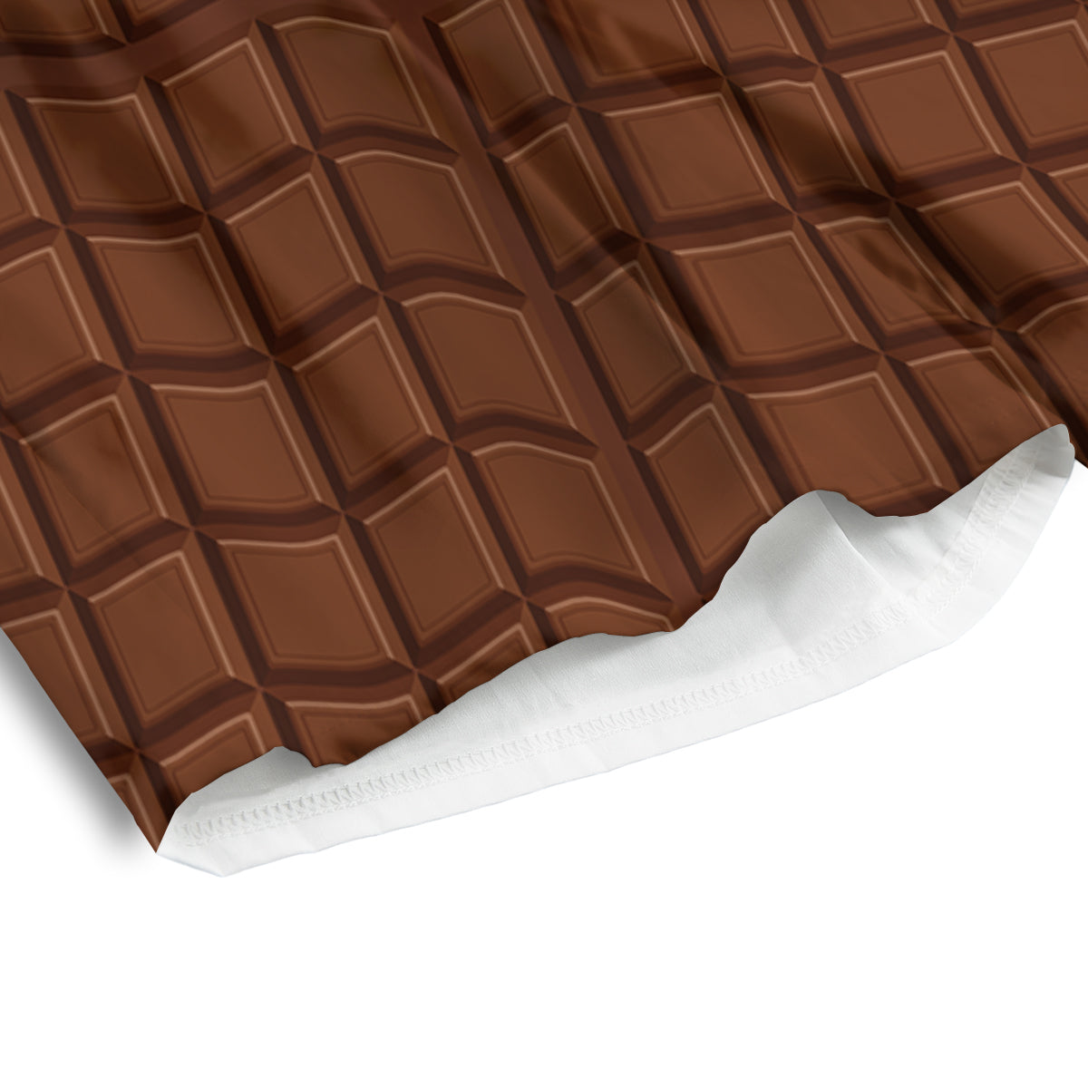 Chocolate Bar Brown Print Pattern Men's Athletic Shorts