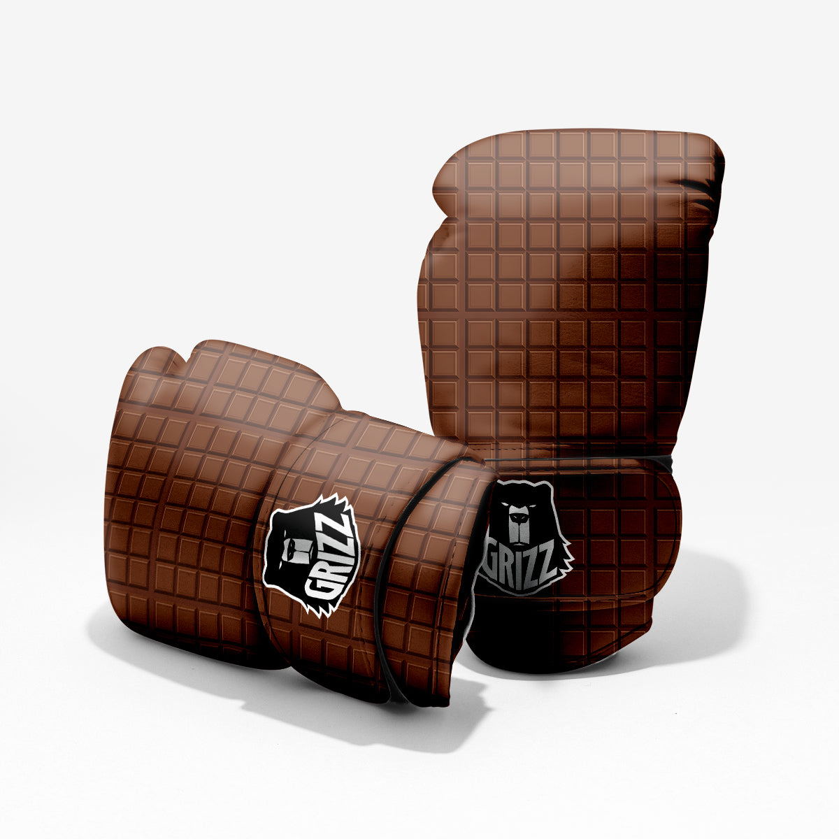 Chocolate Bar Brown Print Pattern Pro Boxing Glove