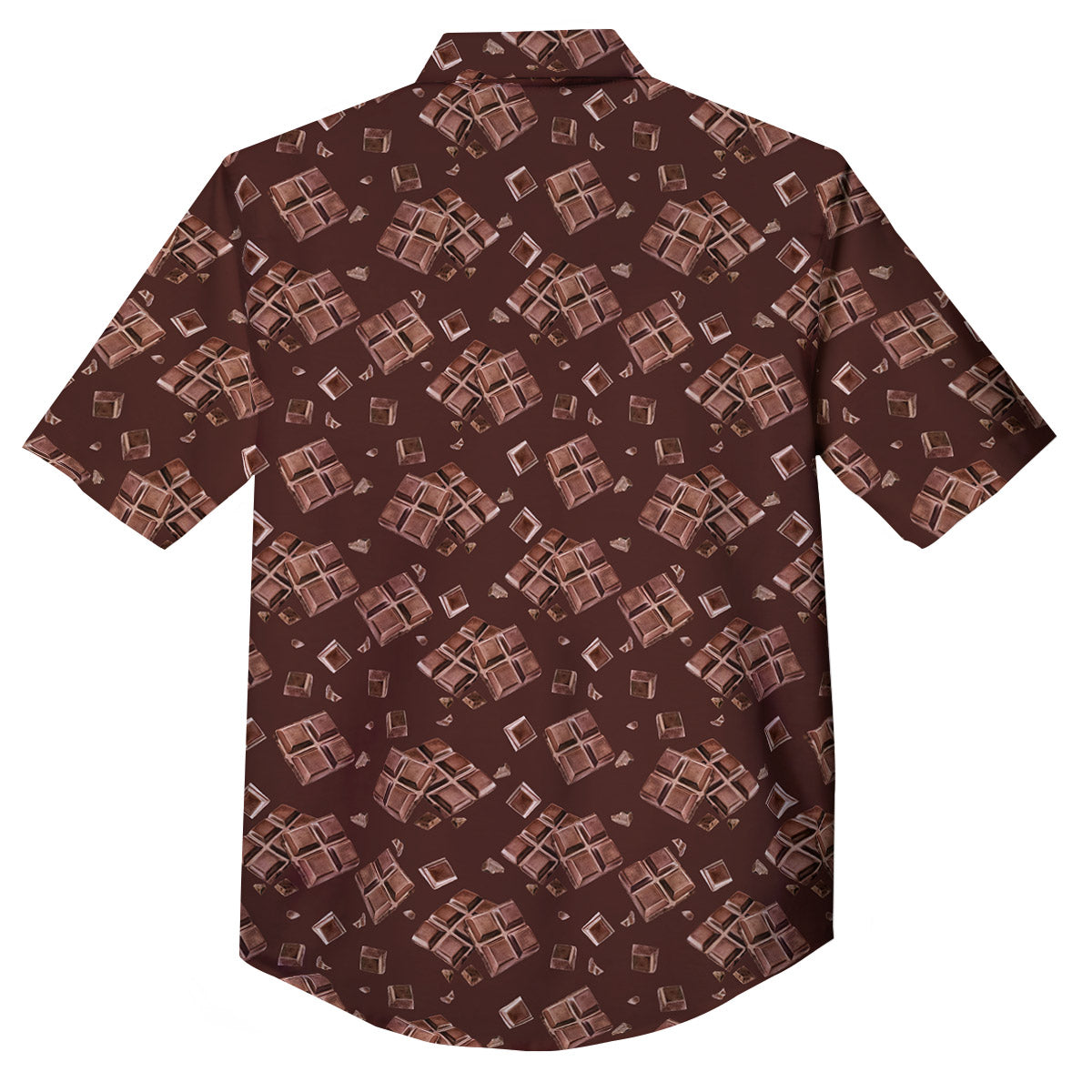 Chocolate Bar Print Pattern Button Up Shirt-grizzshop