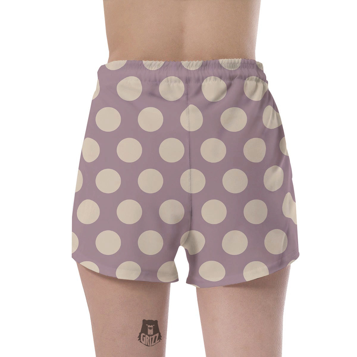 Chocolate Brown Polka Dot Women's Shorts-grizzshop
