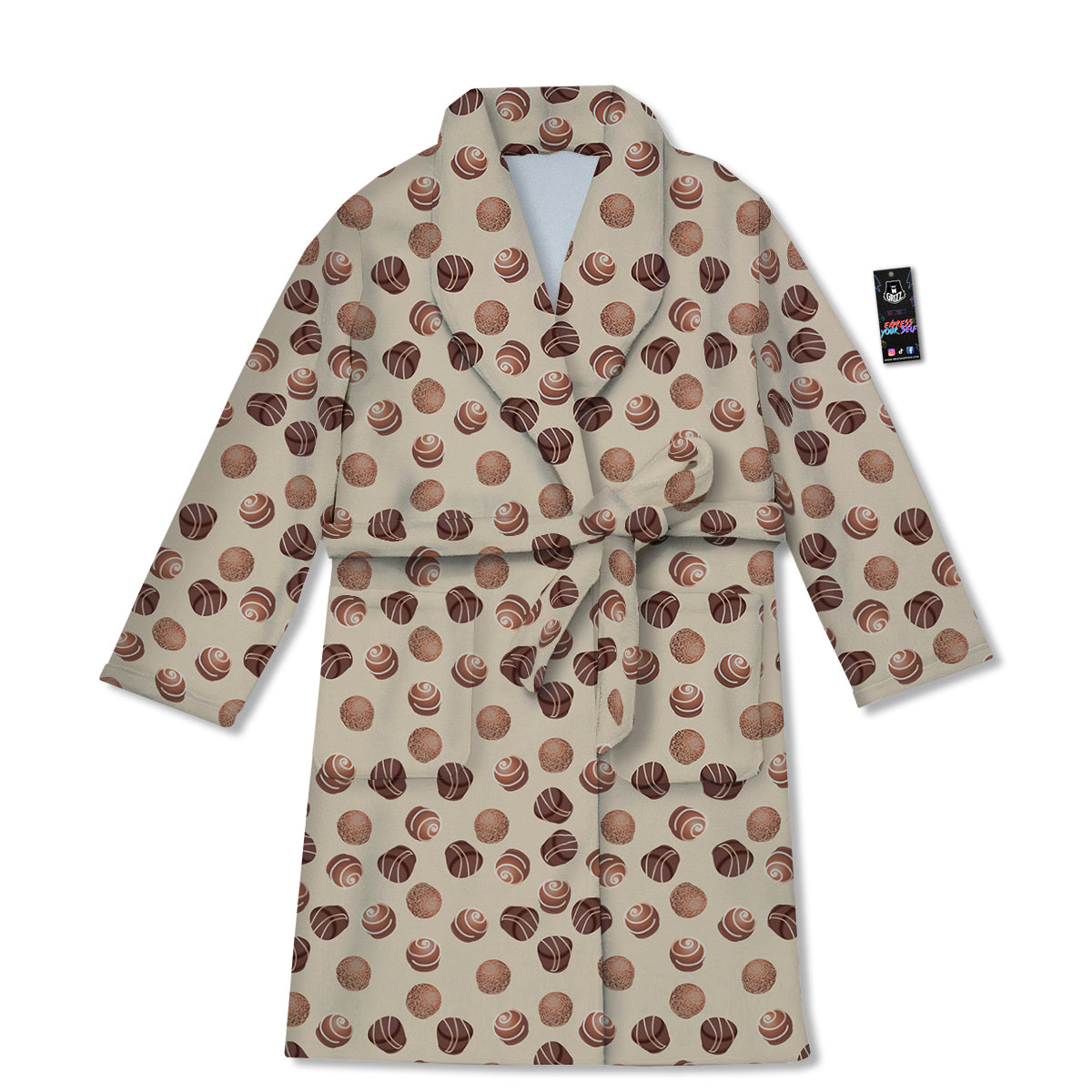 Chocolate Candy Print Pattern Bathrobe-grizzshop