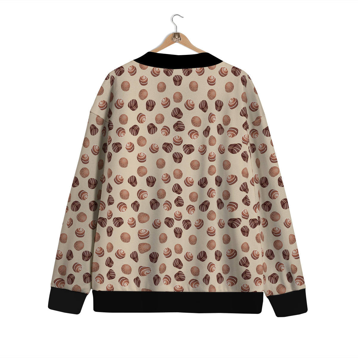 Chocolate Candy Print Pattern Cardigan-grizzshop