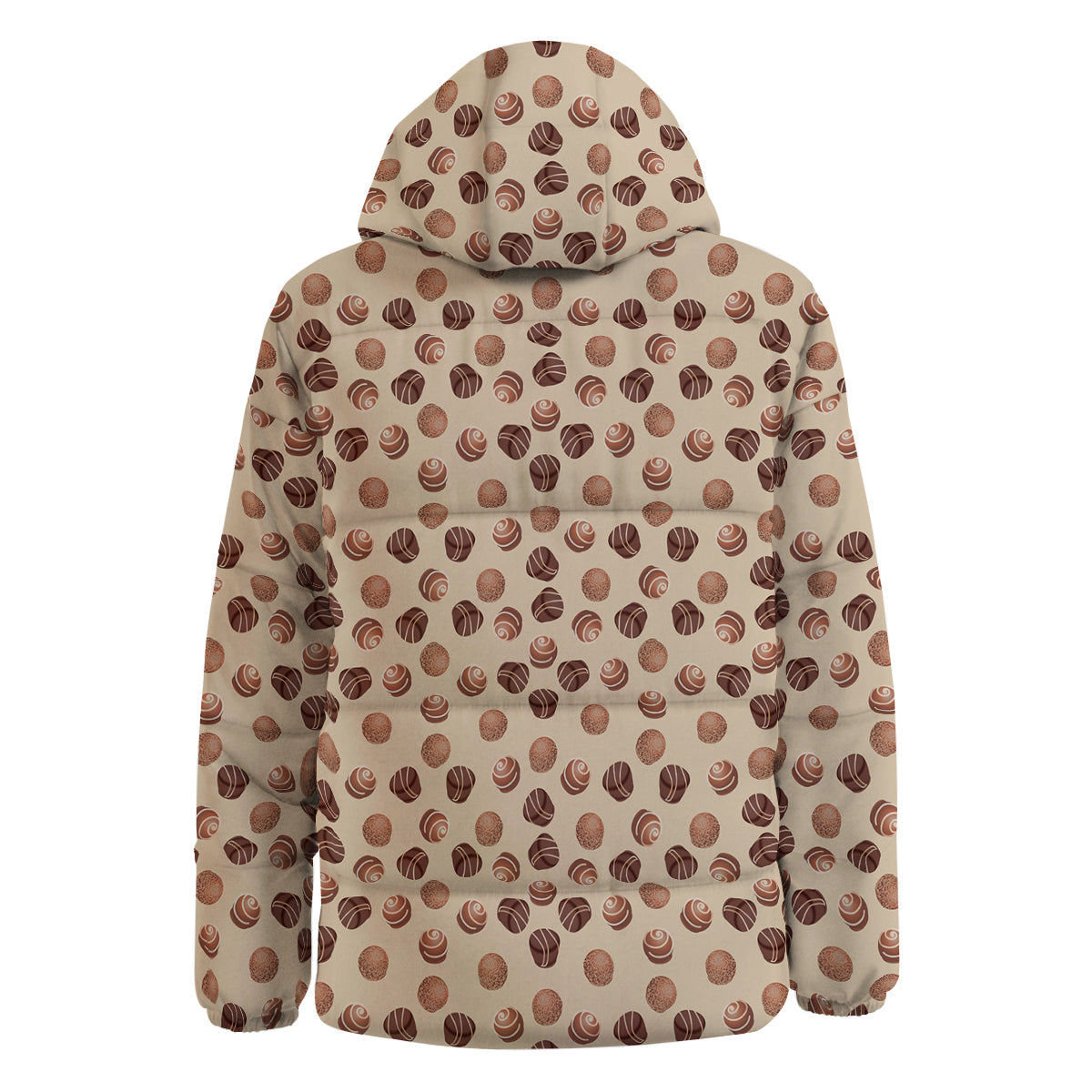 Chocolate Candy Print Pattern Down Jacket-grizzshop