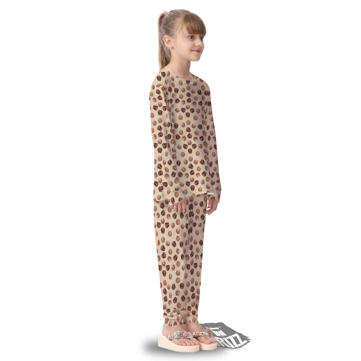 Chocolate Candy Print Pattern Kid's Pajamas-grizzshop