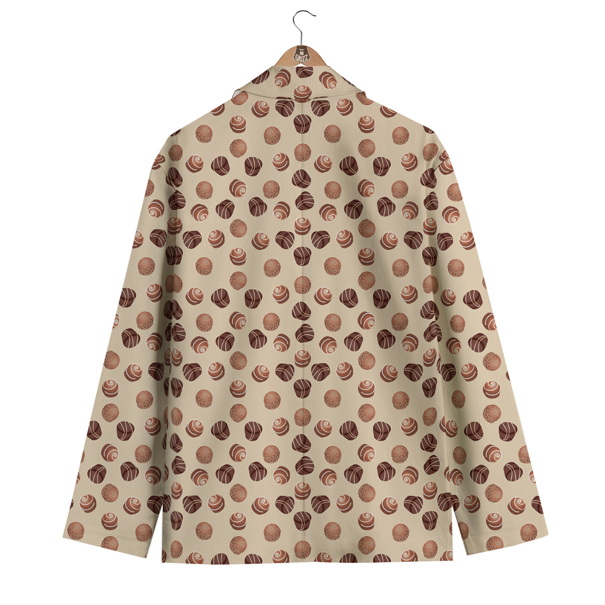 Chocolate Candy Print Pattern Men's Blazer-grizzshop