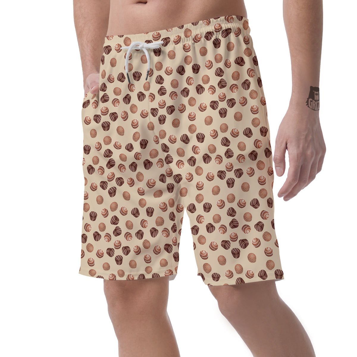 Chocolate Candy Print Pattern Men's Shorts-grizzshop