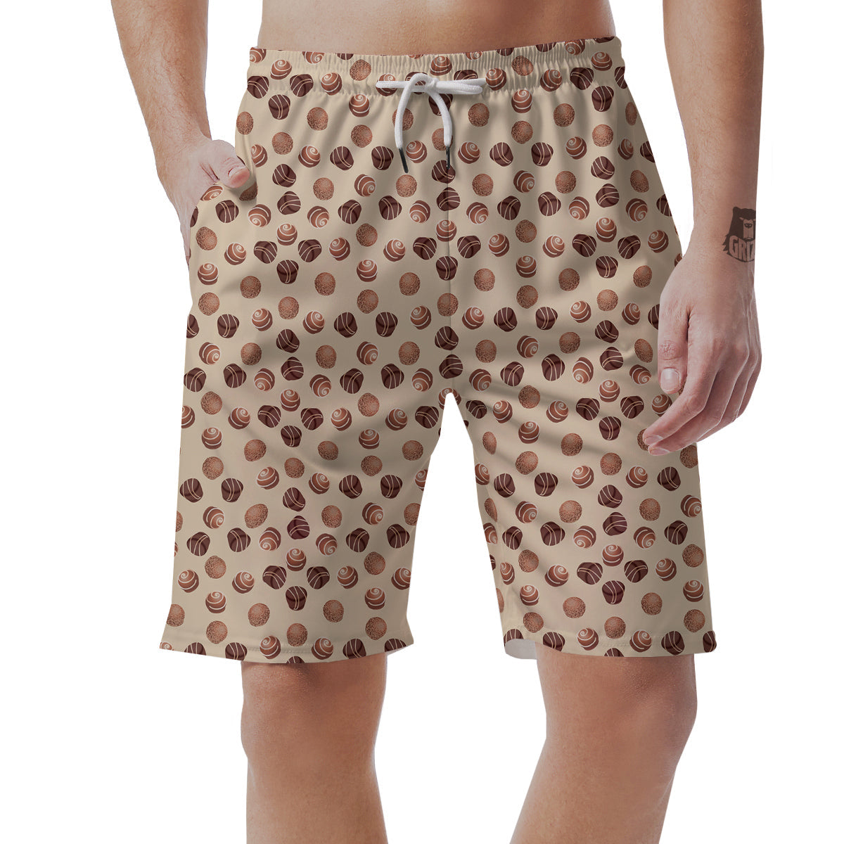 Chocolate Candy Print Pattern Men's Shorts-grizzshop
