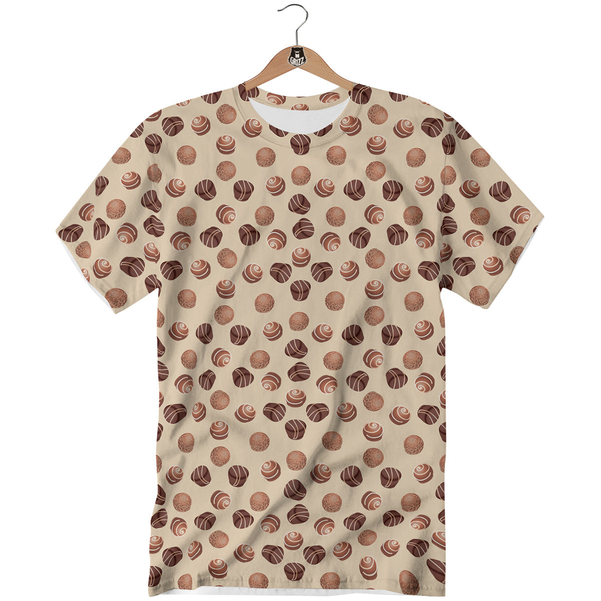 Chocolate Candy Print Pattern T-Shirt-grizzshop