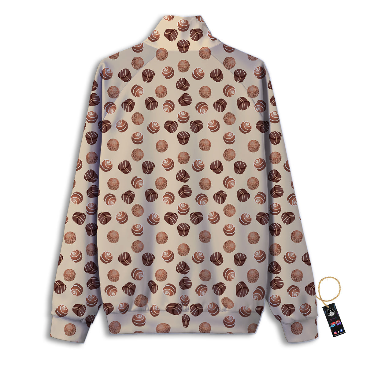 Chocolate Candy Print Pattern Track Jacket-grizzshop