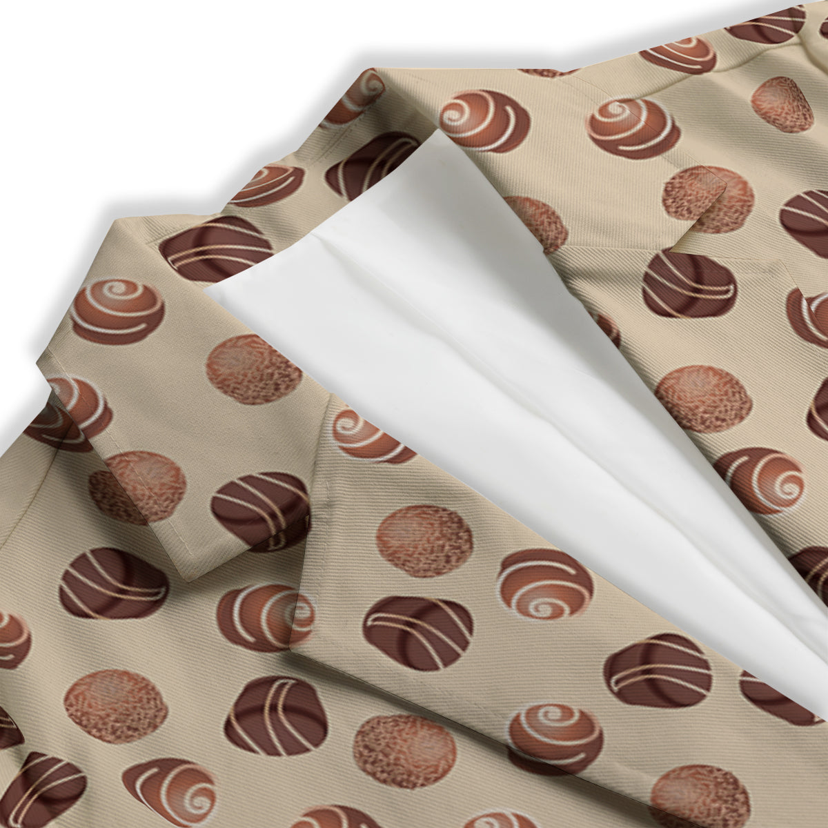 Chocolate Candy Print Pattern Women's Blazer-grizzshop