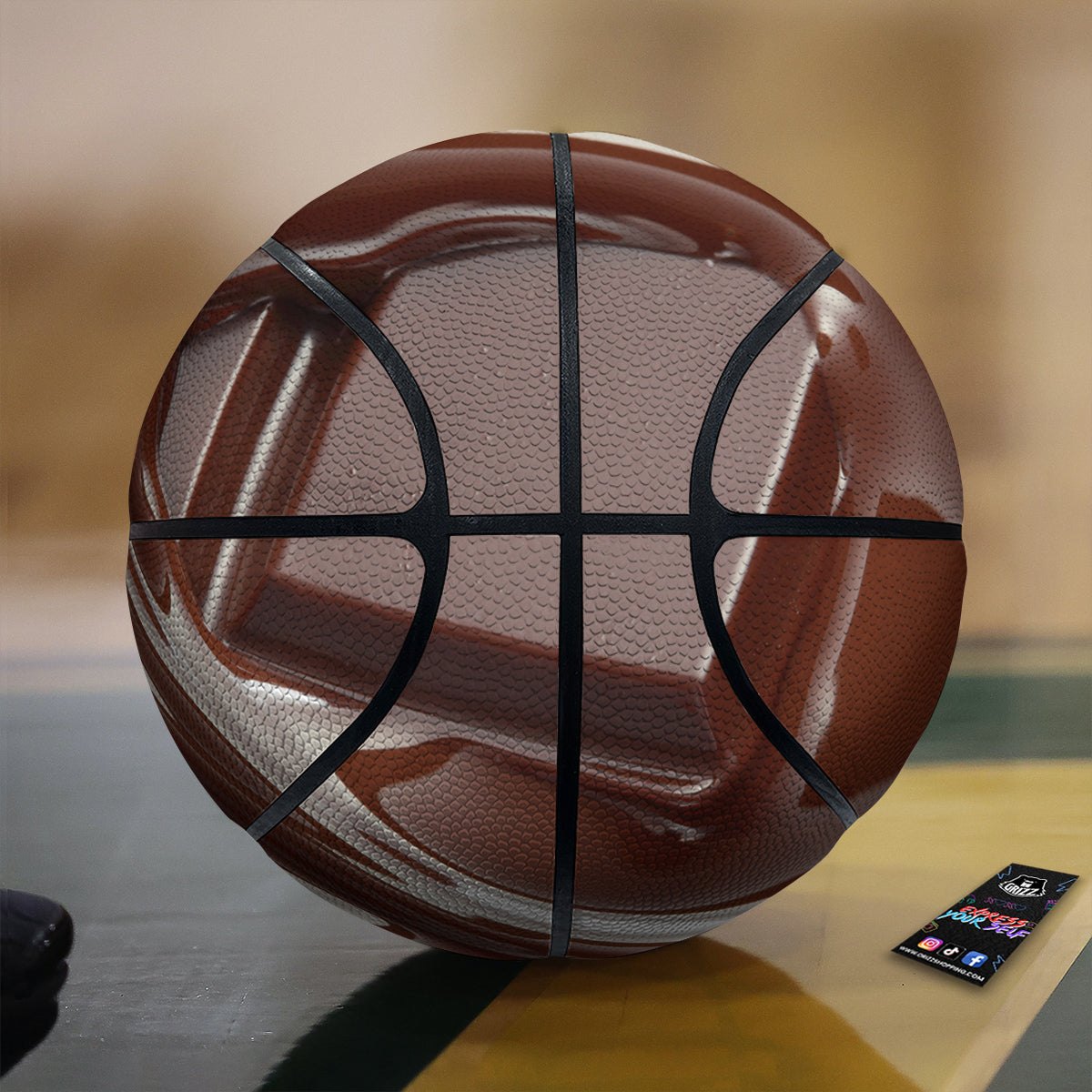 Chocolate Print Basketball-grizzshop