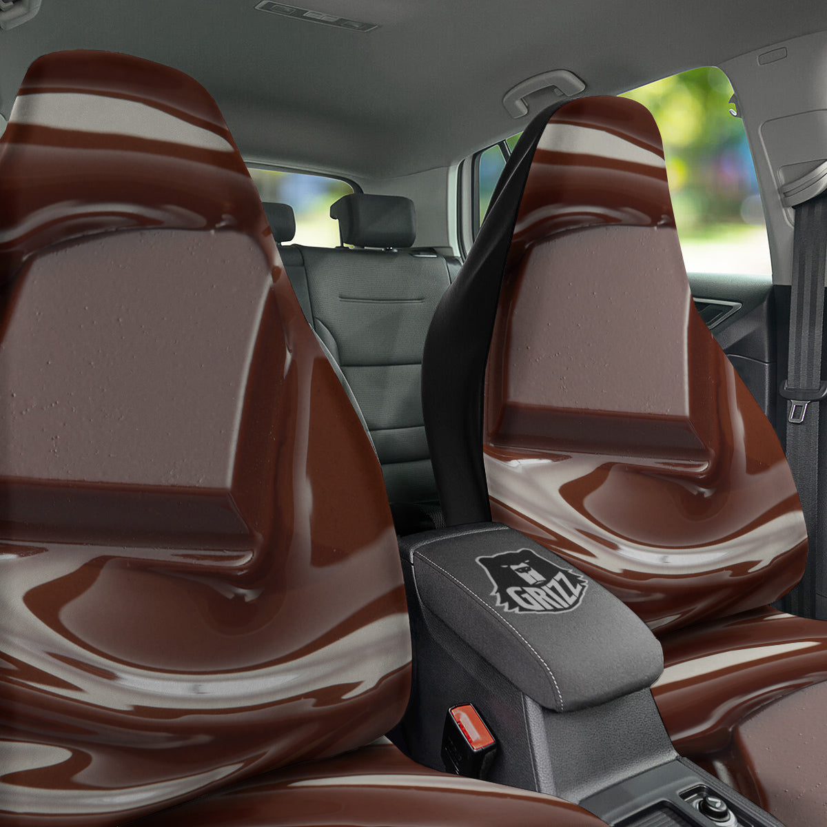 Chocolate Print Car Seat Covers-grizzshop