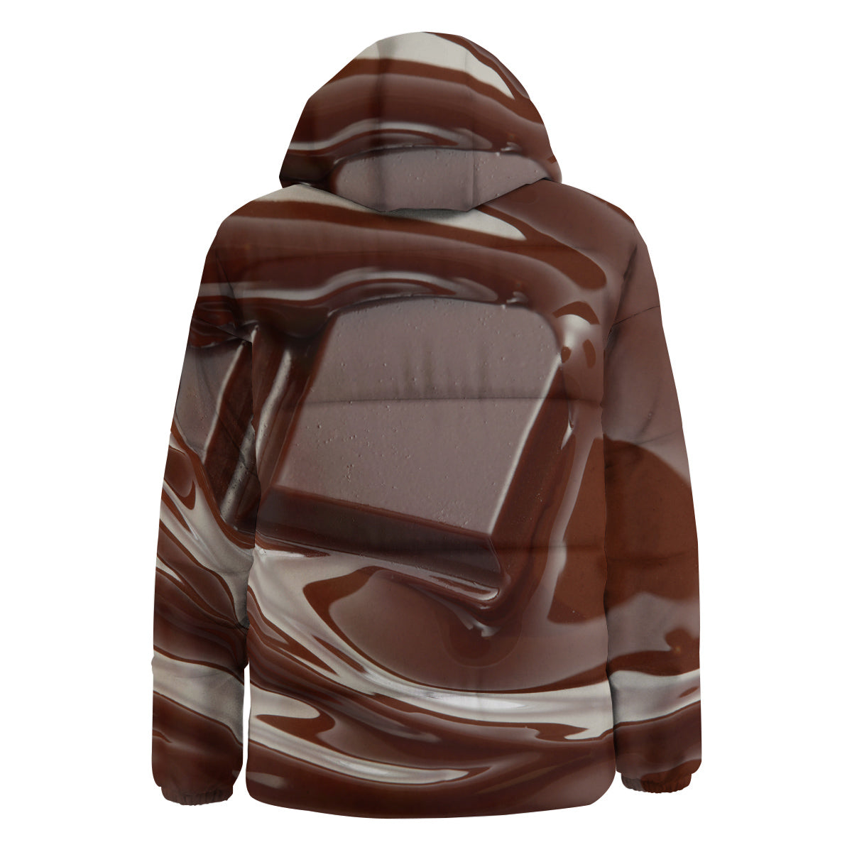 Chocolate Print Down Jacket-grizzshop