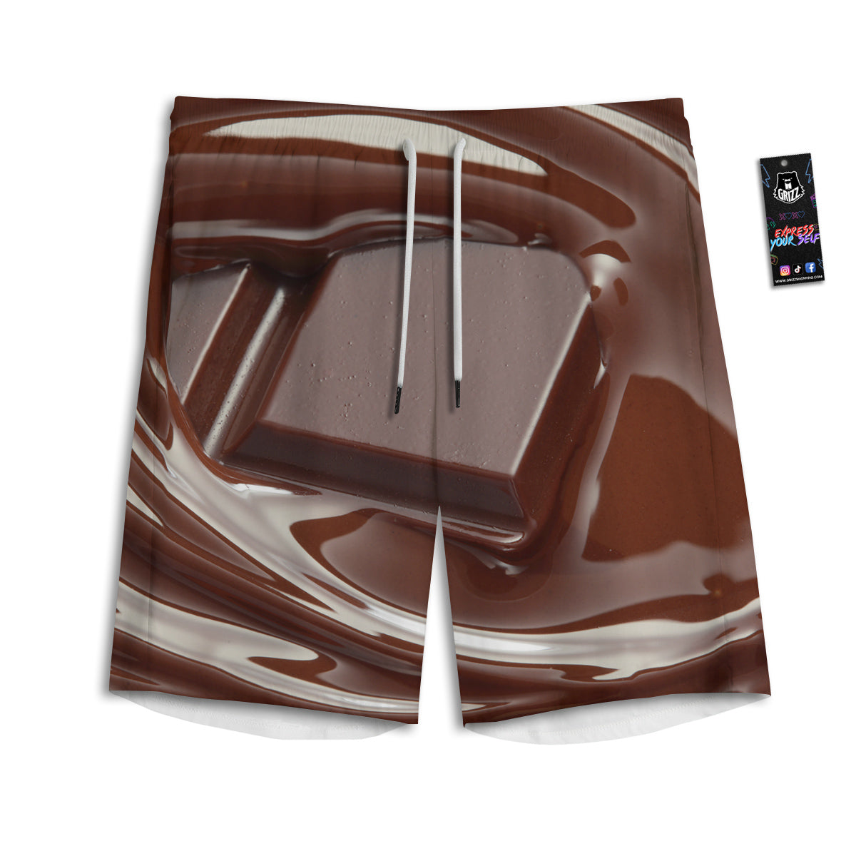 Chocolate Print Men's Athletic Shorts