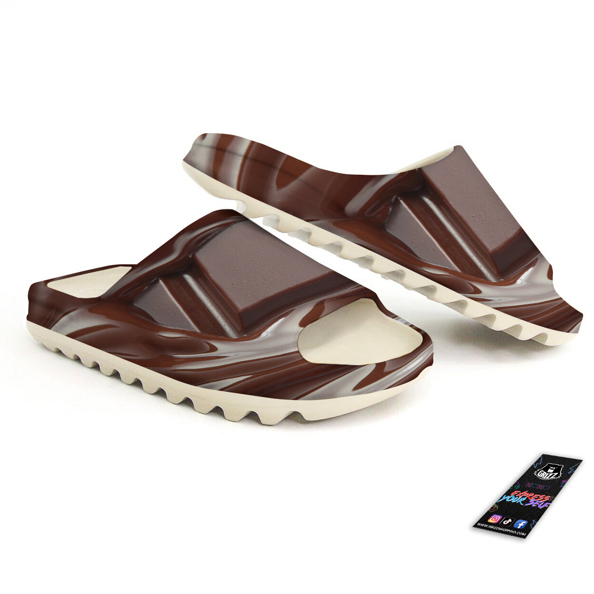 Chocolate Print Sandals-grizzshop