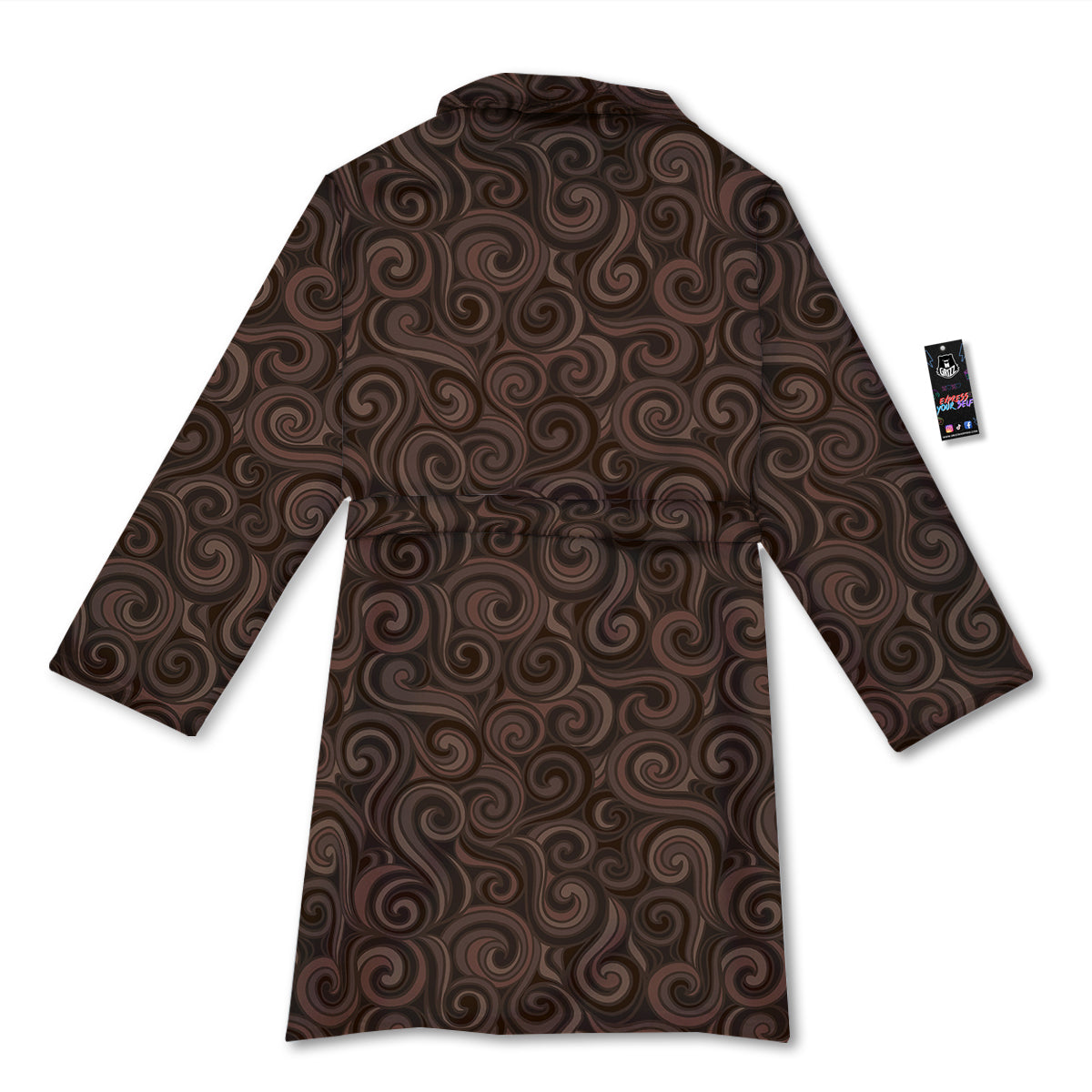 Chocolate Texture Brown Print Pattern Bathrobe-grizzshop