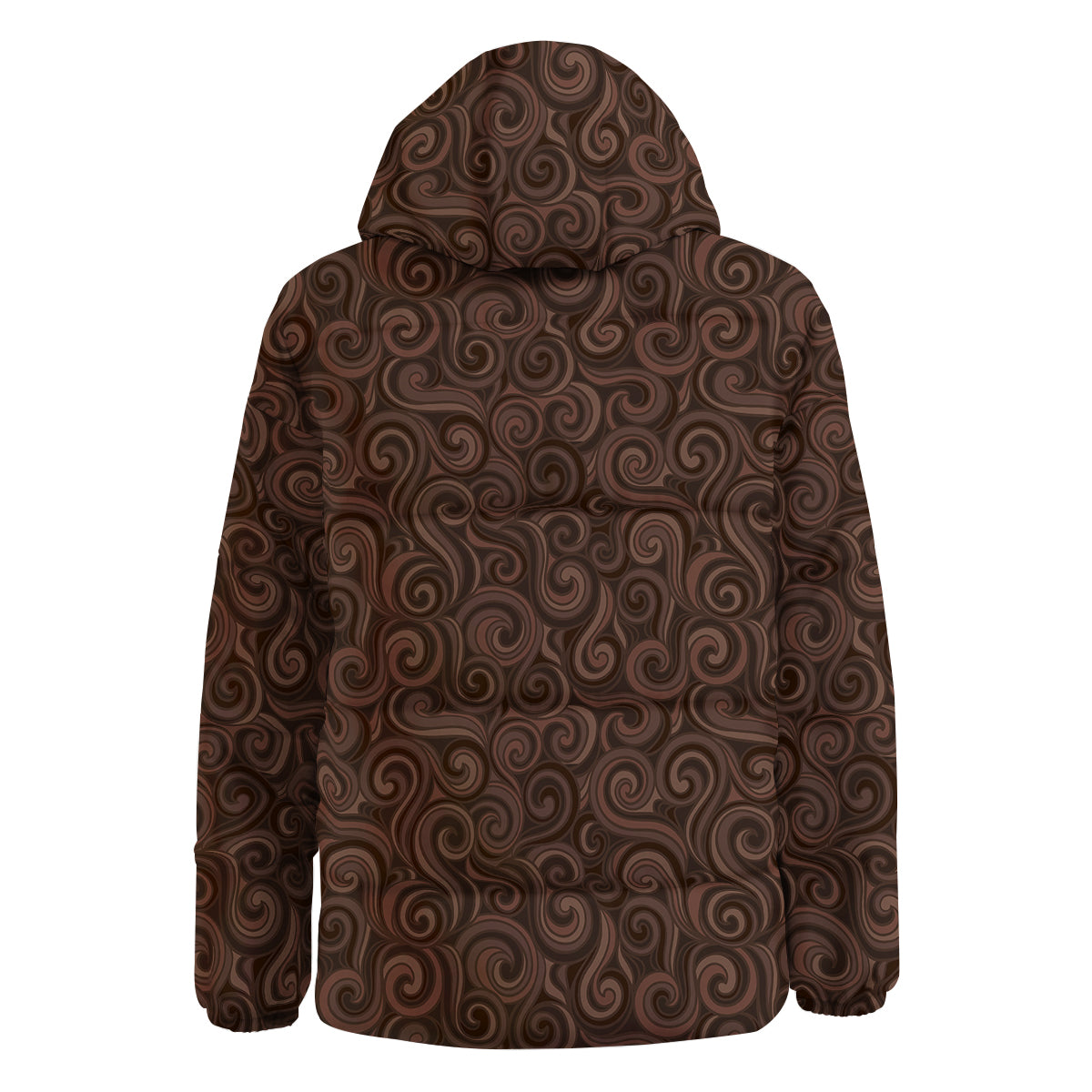 Chocolate Texture Brown Print Pattern Down Jacket-grizzshop