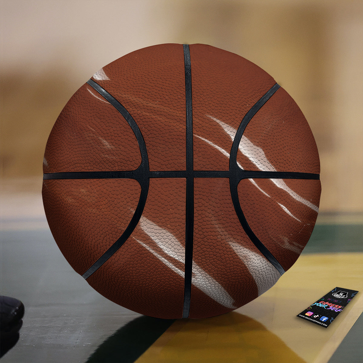 Chocolate Texture Print Basketball-grizzshop